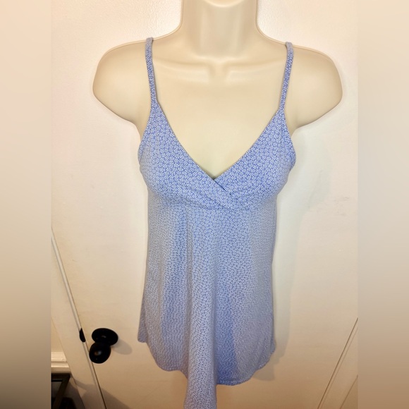 Brandy Melville Amara Mini Dress Floral Blue White One Size - Picture 4 of 10